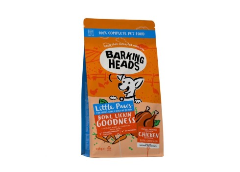Barking Heads Bowl Lickin Goodness kuivtoit kanaga, väike tõug, 1,5kg