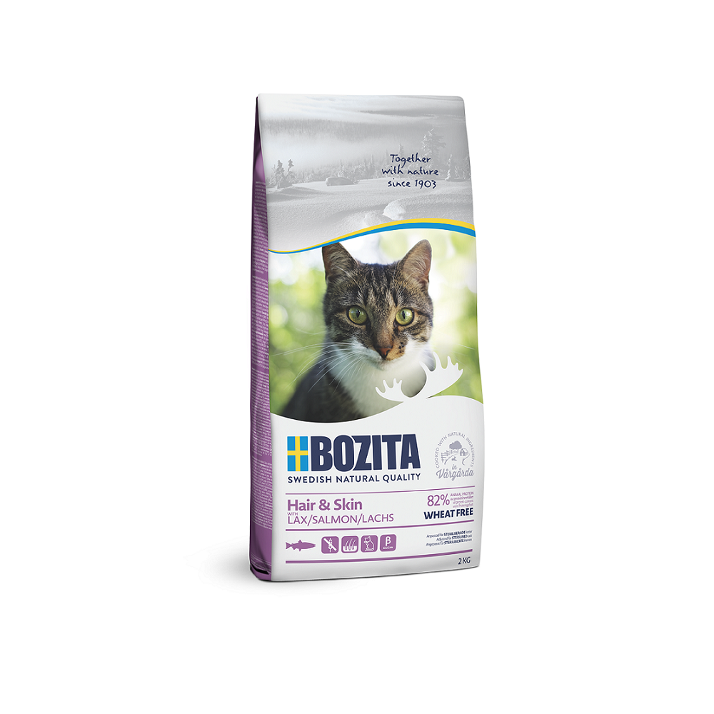 Bozita Hair & Skin – Wheat Free Hairball Salmon kassitoit 400g