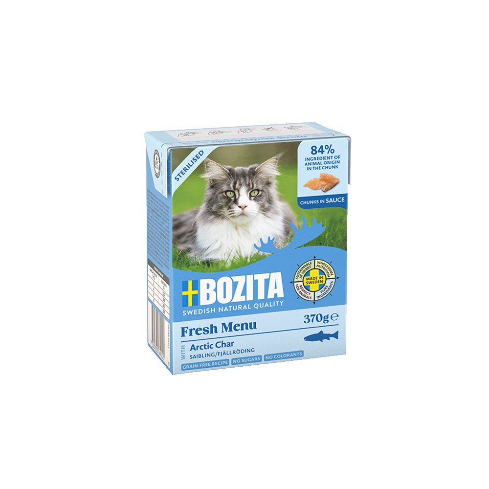 Bozita kassikonserv Sterilised Chunks in Sauce with Char 370g