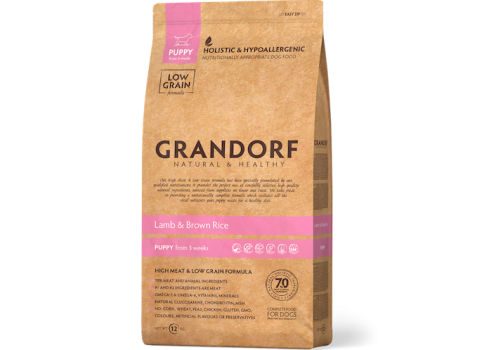 Grandorf Dog - Lammas, kalkun ja pruun riis 3kg - Puppy koeratoit