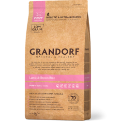 Grandorf Dog - Lammas, kalkun ja pruun riis 3kg - Puppy koeratoit