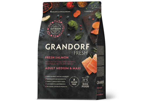 Grandorf Fresh Värske Lõhefilee ja Bataat keskmistele ja suurtele koertele 3kg