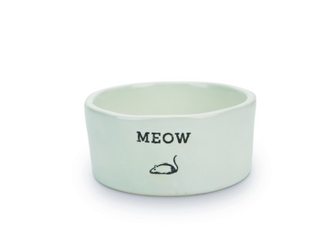 Beeztees kassi kauss meow keraamiline 11,5x4cm valge