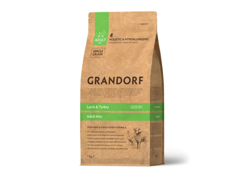 Grandorf Lambaliha ja Kalkuniliha väikest tõugu koertele 1kg