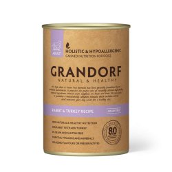 Grandorf Küüliku ja Kalkuniliha konserv koertele 6x400g