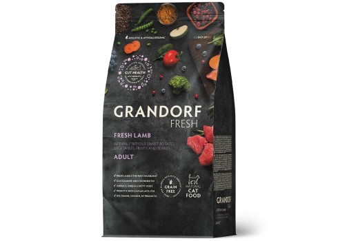Grandorf Cat Fresh Värske Lammas ja Bataat Täiskasvanud Kassidele 400g