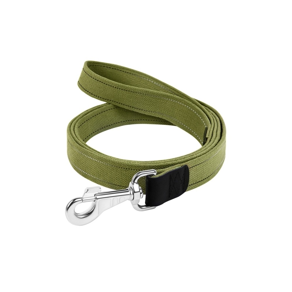 Collar koera jalutusrihm puuvillast 5 m, roheline