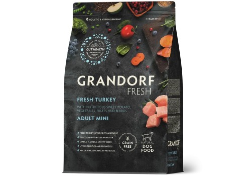 Grandorf Fresh Värske Kalkun ja Bataat väikestele tõugudele 3kg