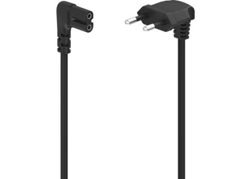 Voolukaabel Hama 2-pin 90 3m, Black