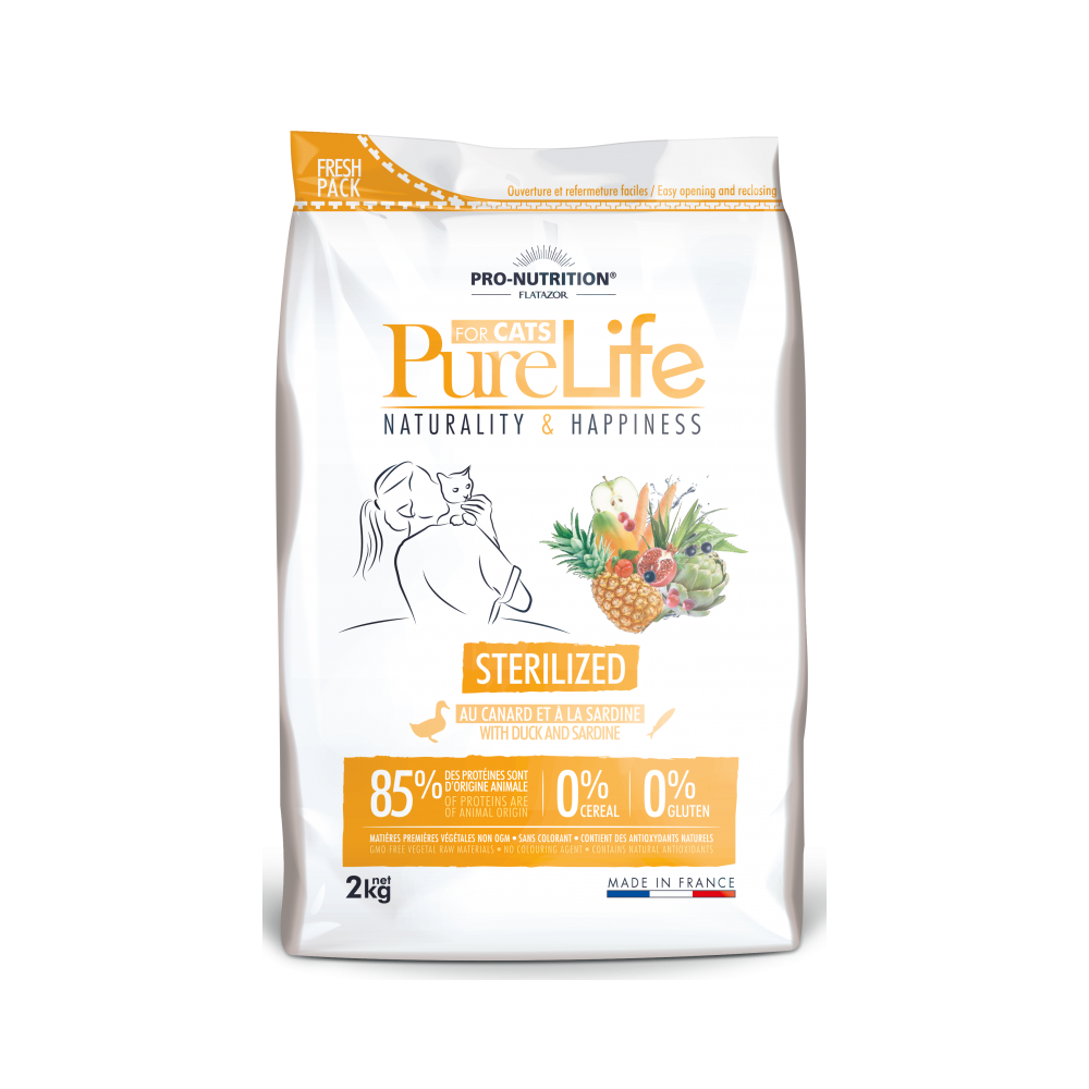 Pro-Nutrition teraviljavaba kassitoit Adult Sterilised pardiliha ja sardiinidega 2kg