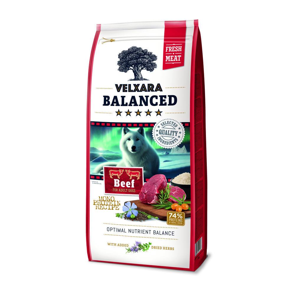 Velxara värske veiselihaga monoproteiin kuivtoit täiskasvanud koertele  12kg