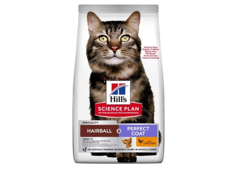 Hill's Science Plan Hairball-Perfect Coat kassi täissööt kanaga 3kg