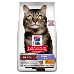Hill's Science Plan Hairball-Perfect Coat kassi täissööt kanaga 3kg