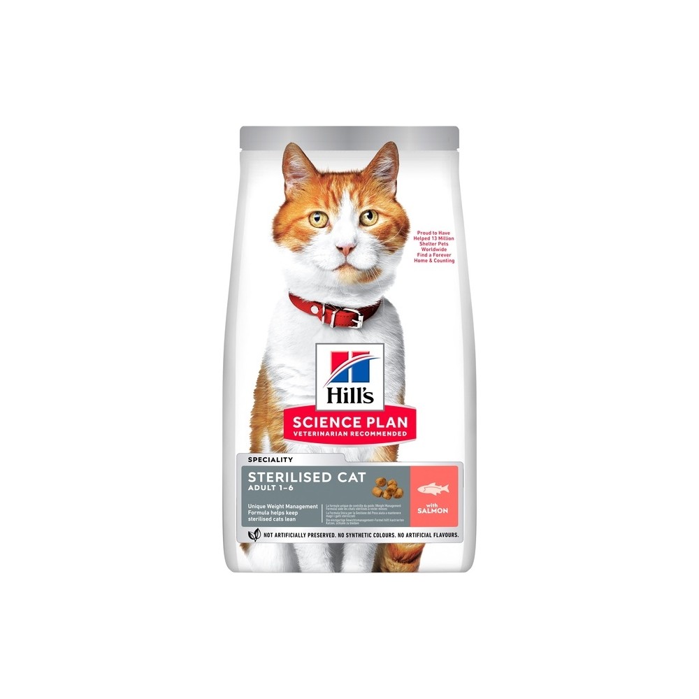 Hill's Science Plan Sterilized Adult kassi täissööt lõhega 1,5kg