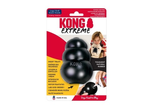 KONG Extreme täidetav koera mänguasi L, must