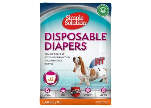 Simple Solution ühekordne mähe emasele koerale, L suurus, 12 tk