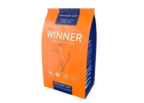 Winner täissööt steriliseeritud kassile kana ja kalaga, 10 kg