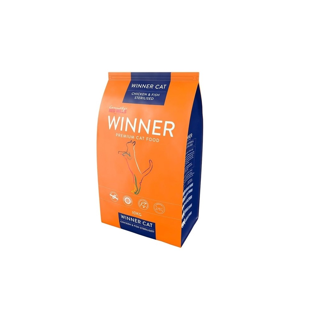 Winner täissööt steriliseeritud kassile kana ja kalaga, 10 kg