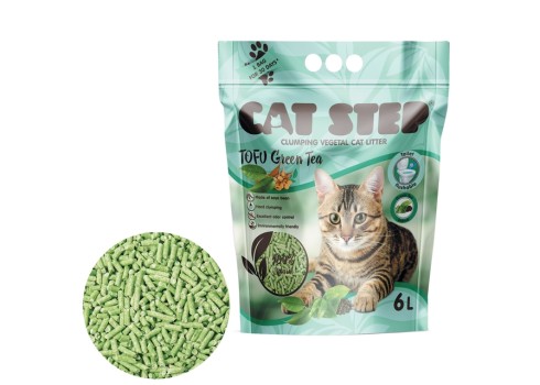 Cat Step Tofu rohelise tee lõhnaline kassiliiv 2.7 kg- 6 l