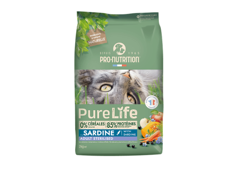 Pure Life Cat Sardiinidega Steriliseeritud Kassidele 4kg (2x2kg)