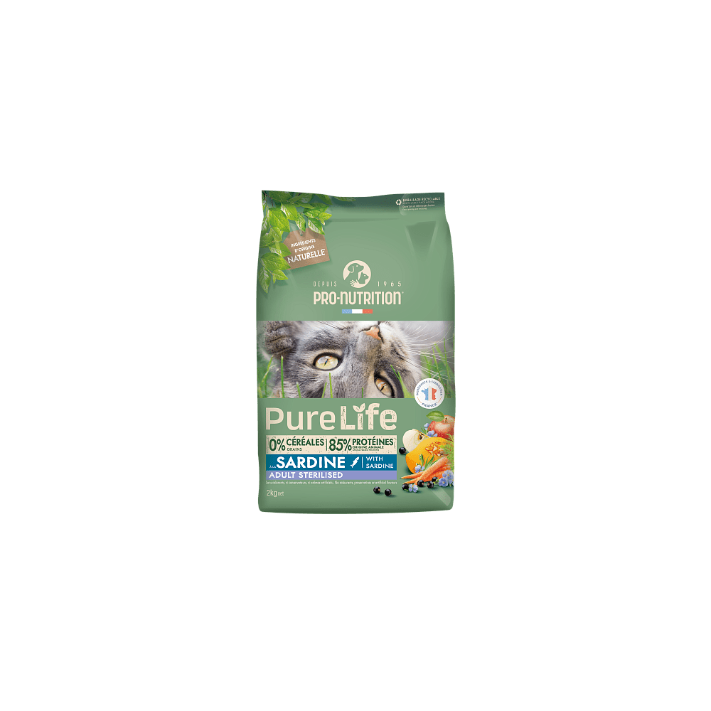 Pure Life Cat Sardiinidega Steriliseeritud Kassidele 4kg (2x2kg)