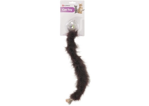 Flamingo kassi mänguasi kõrisev pall boa sabaga