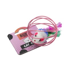 Bubu Pets kassilelu hiir metallvõrepallis 6cm assortii