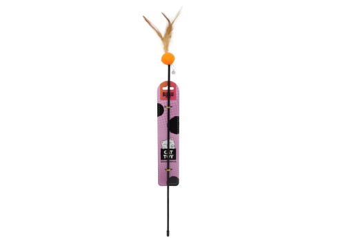 Bubu Pets kassiõng palli ja sulega 55cm 1tk assortii