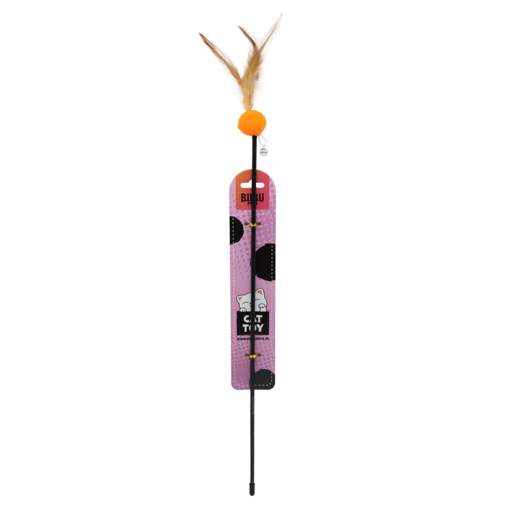 Bubu Pets kassiõng palli ja sulega 55cm 1tk assortii