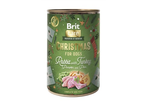 Brit Care Christmas Rabbit with Turkey konserv koertele 400g