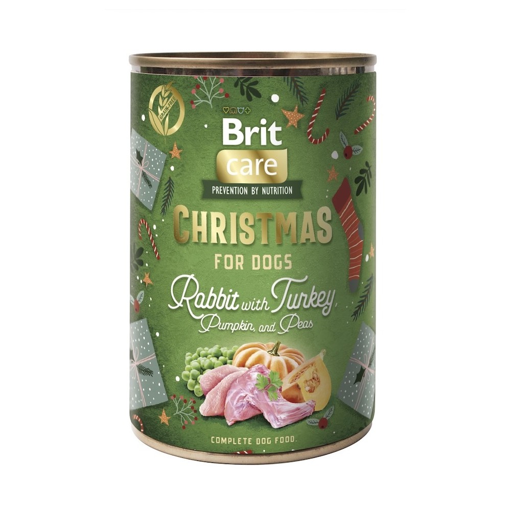 Brit Care Christmas Rabbit with Turkey konserv koertele 400g