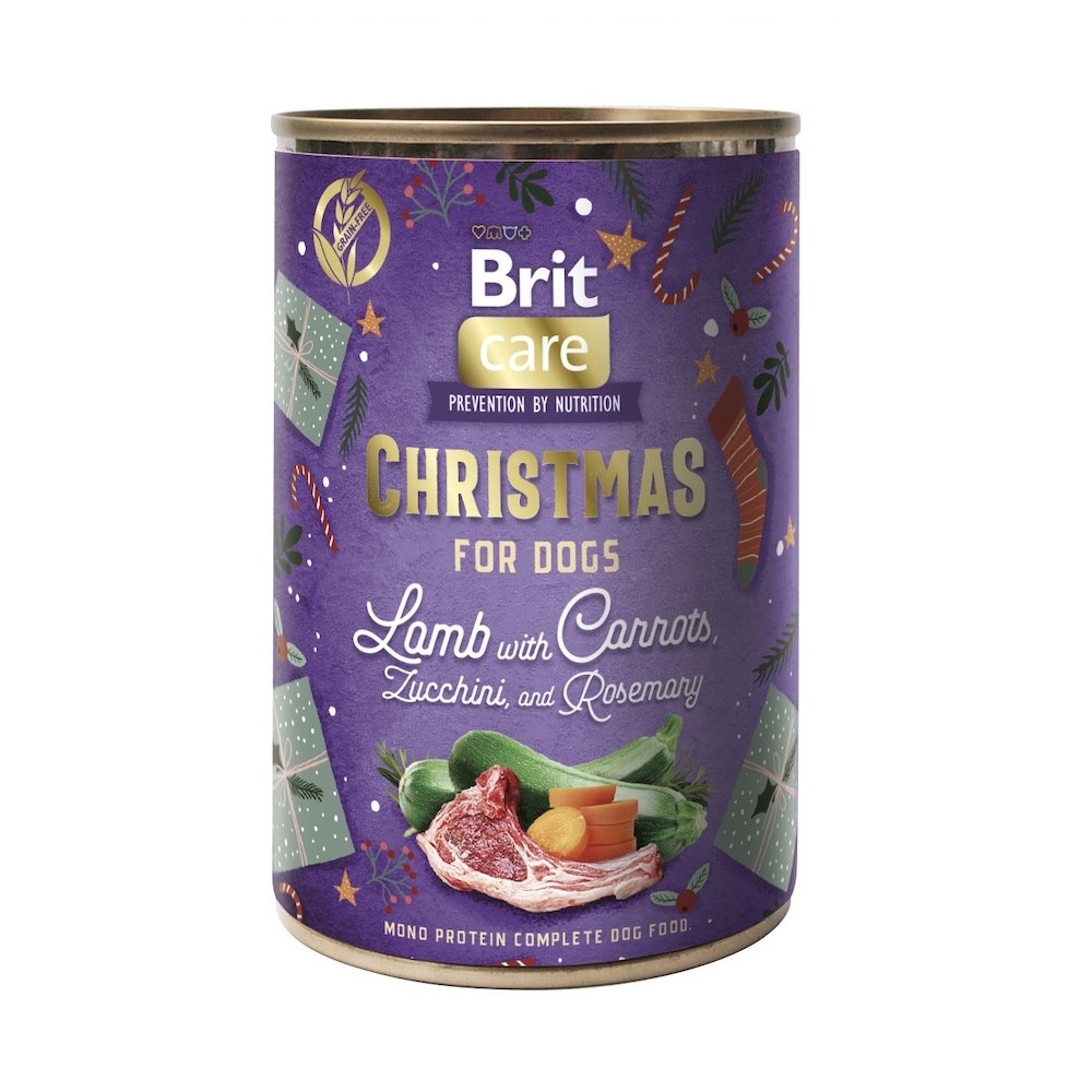 Brit Care Christmas Mono Protein Lamb konserv koertele 400g