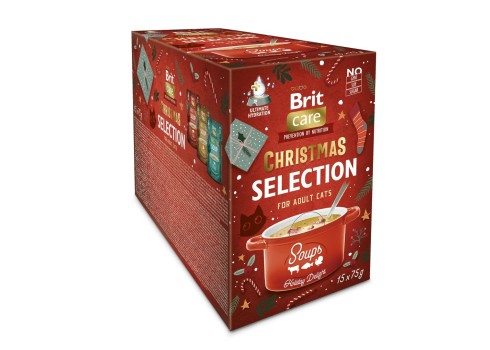 Brit Care Cat Soup Christmas multipakk kassidele 15 x 75g