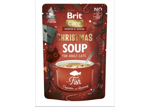 Brit Care Cat Soup Christmas multipakk kassidele 15 x 75g
