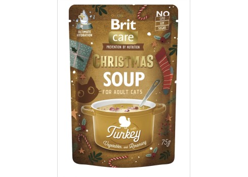 Brit Care Cat Soup Christmas multipakk kassidele 15 x 75g
