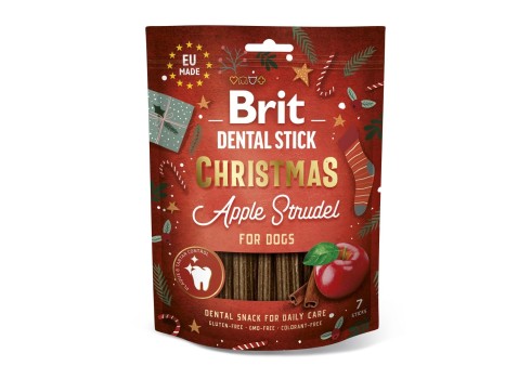Brit Dental Stick Christmas närimispulgad koertele 7tk 250g