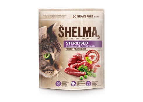 Shelma steril.kassidele värske loomalihaga, teraviljavaba 750g