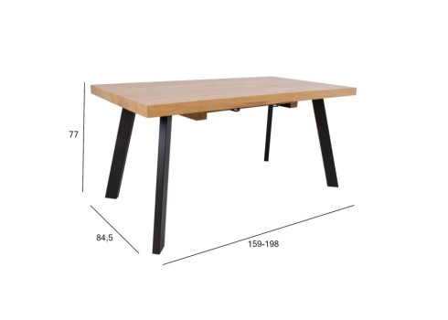 Söögilaud BRIGIT 159-198x84,5xH77cm, hele puit