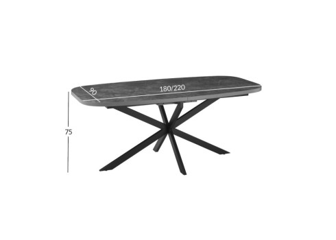 Söögilaud RAMONA 180-220x90xH75cm, betoon