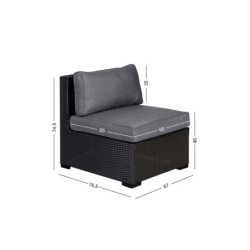 Mooduldiivan SEVILLA vahemoodul, must