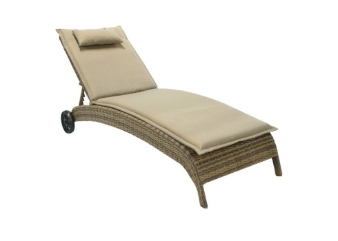 Lamamistool WICKER cappuccino, 73x196xH99cm