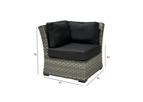 Mooduldiivan GENEVA nurk, hall