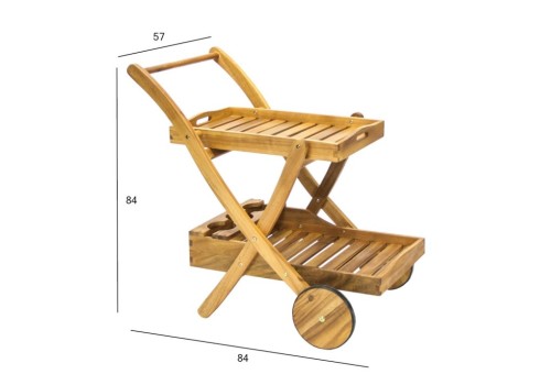 Serveerimislaud FINLAY 84x57xH84cm, akaatsia