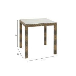 Laud WICKER 73x73xH71cm, cappuccino