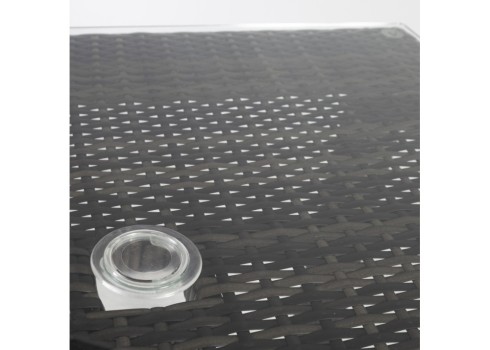 Laud WICKER 73x73xH71cm, tumepruun