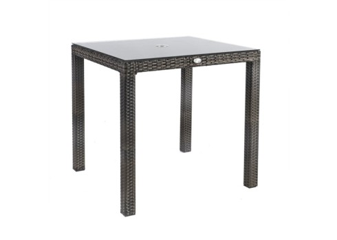 Laud WICKER 73x73xH71cm, tumepruun