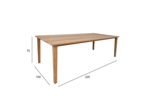 Laud MALDIVE 220x100xH75cm, tiikpuu