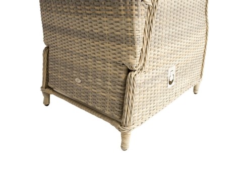 Aiamööblikomplekt BASEL laud, diivan, 2 tooli ja 2 tumbat