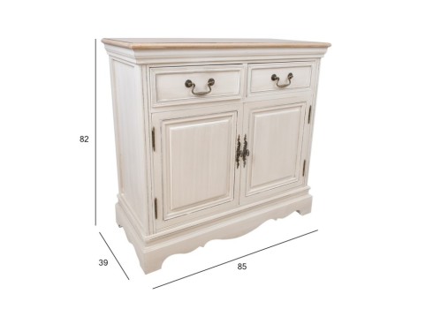 Kummut SAMIRA 85x39xH82cm, antiikvalge