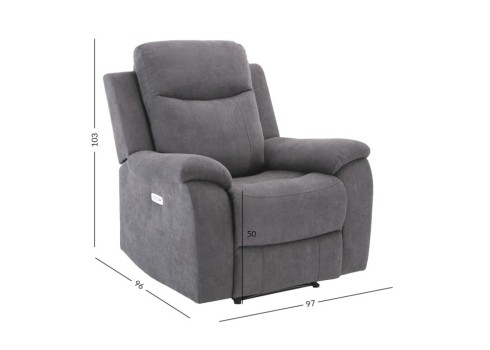 Tugitool MILO elektriline recliner, hall